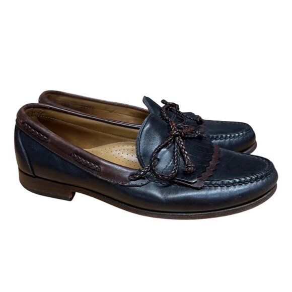 Allen Edmonds Men's Woodstock Black & Brown Leather Tassel Loafers Size 8 - Picture 6 of 8